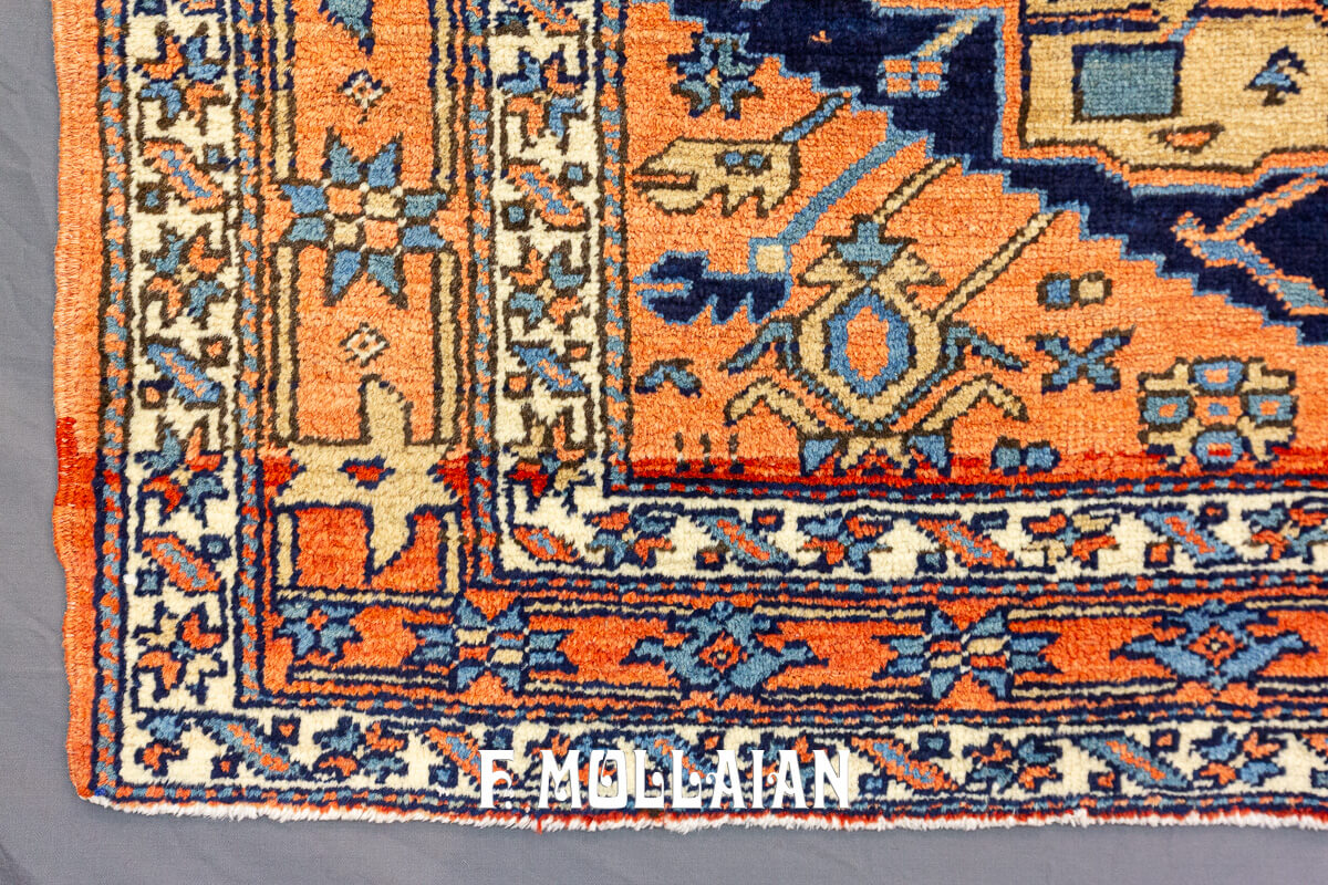 Heriz Rug Dark Blue Field Garaje n°:257549 n°:257549